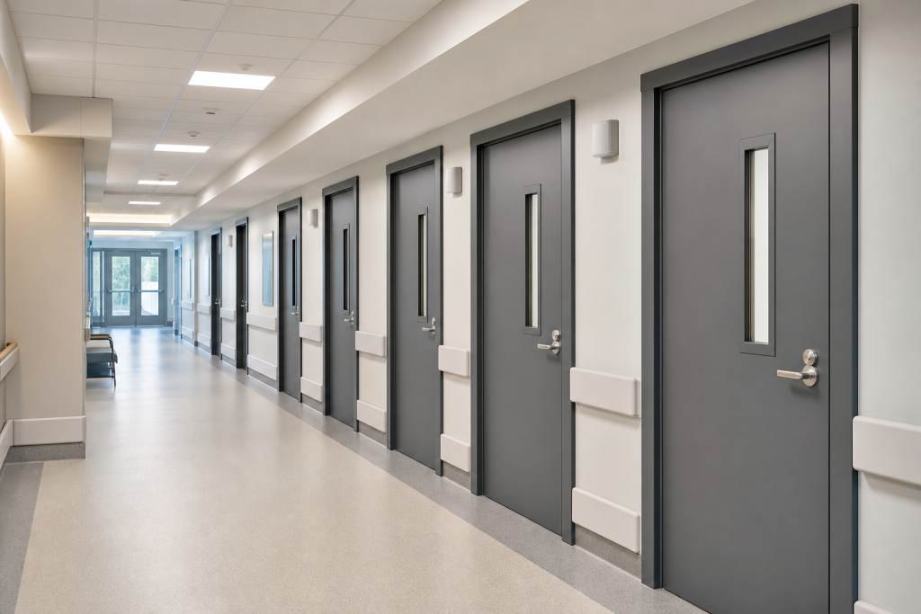 Representative institutional steel door application